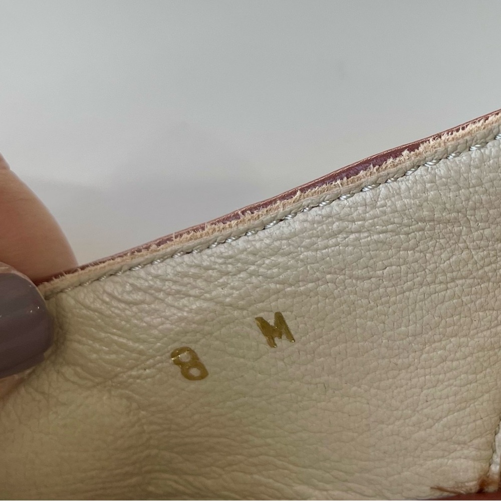 Amalfi Quilted Slingback Shoes, Medium brown Leather! 8M - Picture 5 of 9